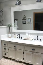 Farmhouse Bathroom Remodel So Pretty Http Www Blissfullyeverafter Ne Master Bathroom Makeover Bathroom Vanity Remodel Bathroom Mirror Design