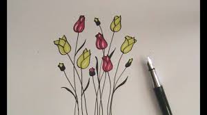 Easy flowers to draw step by step for beginners. How To Draw Flowers For Beginners Easy Version Tulip Flowers Youtube