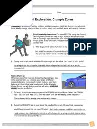 Acces pdf gizmo student exploration sheet answers gizmo comes with an answer key. Kami Export Crumplezonesse Pdf Airbag Seat Belt