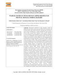 Latihan mewarnai gambar untuk anak paud dan tk. Pdf Wabak Covid 19 Pengurusan Aspek Kesihatan Mental Semasa Norma Baharu