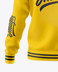 Download Men S Raglan Sweatshirt Mockup Back View In Apparel Mockups On Yellow Images Object Mockups