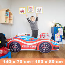 Underlig schaummatratze juniorbett, weiß, 70x160 cm um sich sicher zu fühlen, braucht dein kind einen gemütlichen schlafplatz in genau der richtigen größe. Pkw Feuerwehr Kinderbett Mit Matratze Und Lattenrost Jugendbett Jun 161 10