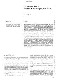Inventaire des animaux domestiques en france : Pdf Les Denombrements D Animaux Domestiques Une Revue