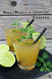 Alkoholfreier Minz Maracuja Limetten Cocktail Schokokuss Und Zuckerperle Alkoholfrei Limetten Cocktails Mit Minze
