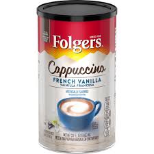 / the folger coffee company. Folgers French Vanilla Flavored Cappuccino Packets Instant Coffee Beverage Mix 16 Ounce Walmart Com Walmart Com
