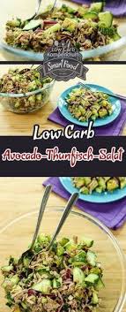 Low Carb Avocado Thunfisch Salat Mit Gurke Erfrischend Lecker Avocado Thunfisch Salat Leckere Salate Low Carb Avocado