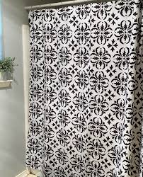 Black And White Shower Curtain Farmhouse Shower Curtain Black And White Bathroom Decor White Bathroom Decor Geometric Shower Curtain Farmhouse Shower Curtain