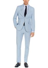 They are an authentic nod to the style of mens suits that you would see fashionable young men. Unlisted By Kenneth Cole Men S Slim Fit Stretch Chambray Suit Created For Macy S 77 Off
