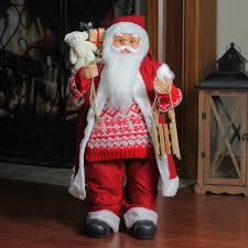 Santa claus christmas reindeer santa hat winter xmas decoration advent snow santa. Shop 24 Red And White Country Twist Standing Santa Claus Christmas Figure Overstock 16537588