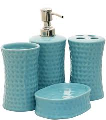 Bulk Wholesale Handmade Ceramic Bath Accessories Set 4 Items Hand Painted Hammered Textured B Bath Accessories Set Bathroom Accessory Sets Bath Accessories Great news!!!you're in the right place for soap dispenser.