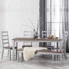 Canterbury Dining Set 4 Chairs Bench Noa Nani