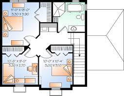 House Plan 034 01009 Narrow Lot Plan 1 482 Square Feet 3 4 Bedrooms 1 5 Bathrooms In 2021 House Plans Family House Plans Small House Plans