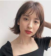 顔周りが一気にあか抜ける シースルーバングに挑戦 lee ヘアスタイル記録 ミディアムボブのヘアスタイル シースルー ボブ