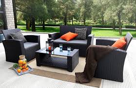 Outdoor Furniture Complete Patio Cushion Wicker P E Rattan Garden Set Full Black Outdoor Sofa Sets Patio Cushions Patio Furniture Sets