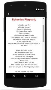 Queen Bohemian Rhapsody Music Lyrics For Android Apk Download