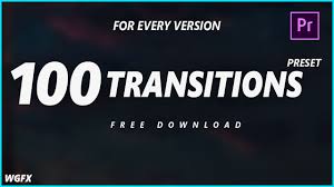 Are you looking for a big pack for your youtube channel promo? 100 Free Seamless Transitions For Adobe Premiere Pro Free Download