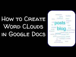 How To Quickly Create A Word Cloud In Google Documents Youtube