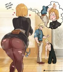 Rule 34 - 1girls 2boys Arachnart Ass Blonde Hair Breasts Brown Hair  Character Request Dat Ass Dialogue English Text Fantasizing Female Hips  Huge Ass Huge Breasts Jujutsu Kaisen Kento Nanami Kugisaki Nobara