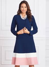 The most common fit flare pattern material is broadcloth. D Vine Fit And Flare Jacket Dress Amerimark