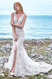 Meerjungfrau brautkleid hochzeitskleid spitze träger perlen m.schöner schleppe. Brautkleid Im Meerjungfrau Stil Mit Schleppe Ld5782 Cocomelody