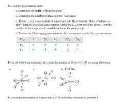 Solved 3 Using The D2 Character Table A Determine The Chegg Com