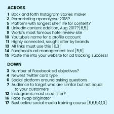 If you are looking for a quick, free, easy online crossword, you've come to the right place! The Big Social Media Crossword Puzzle Brightspark Digital Marketing