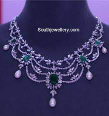 Latest Diamond Necklace Collection By Tanishq Photo Bridal Diamond Necklace Diamond Necklace Indian Real Diamond Necklace