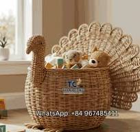 Turkey Rattan Toy Storage Basket Wholesale - TCKRB 8900