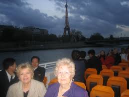 2005 My Mom And My Cousin Marie Vonne Riding Les Bateau Mouches On The River Seine In Paris Eiffel Tower In Background I Took Eiffel Tower Bateau Beautiful