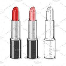 Lipstick Cosmetics Lipstick Sketch Bottle Drawing Perfume Art