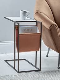 Marmor Beistelltisch Mit Zeitungsstander In 2020 Contemporary Side Tables Marble Side Tables Furniture