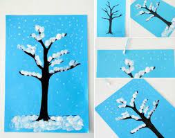Gallery winterdeko mit kindern basteln. Winter Basteln Kindern Schnee Fingerabdrucke Baum Ohrenstabchen Wattestabche Basteln Mit Kleinkindern Weihnachten Basteln Mit Kindern Winter Winterdeko Basteln