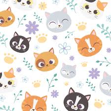 This flower is so toxic to cats that even a small amount could cause kidney damage. Pattern Of Cute Cartoon Cats With Flowers 1236786 Vector Art At Vecteezy