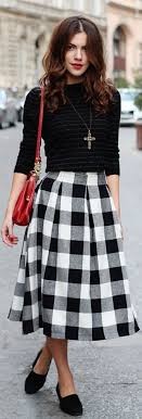 Black And White Gingham Midi Skirt Charmallure Is For Sale At Squadhelp Com Chic Outfits Classy Stylish Women Fashion Fashion