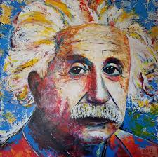 Einstein Painting by Denis Lang