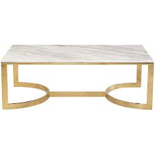 Nata Hollywood White Marble Brass Horse Shoe Coffee Table 1 277 Liked On Polyvore Featuring Home Fu Brass Coffee Table Coffee Table Handmade Coffee Table