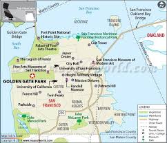 San Francisco Map Detailed Map Of San Francisco City Ca San Francisco Map San Golden Gate Park San Francisco