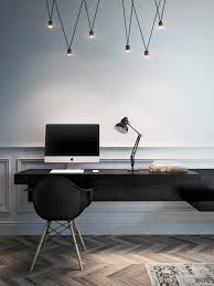 Black And White Office Table The Design Chaser Interior Styling Black White Wood Home Office Design Modern Interior Modern Interior Design