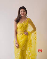 Kajal aggarwal at priya gold edible oils. Actress Kajal Aggarwal Latest Post Wedding Glam Stills In A Yellow Saree Social News Xyz