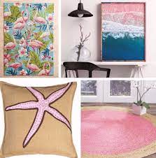 Stylish Coastal Pink Ideas For The Home Beach Theme Decor Pink Decor Home Decor