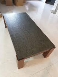 Find several frame finishes in wood coffee tables and metal coffee tables. Granite Stone Coffee Table With Solid Wood Furniture Home Living Furniture Tables Sets On Carousell