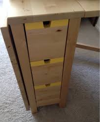 Stripes Painted Along Drawers Of Ikea S Norden Gateleg Table Ikea Norden Table Norden Gateleg Table Ikea Diy