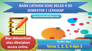 Bank Soal Tematik Kelas 4 Sd Semester 1 Kurikulum 2013 Lengkap Bimbel Brilian