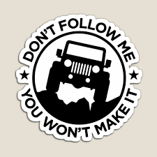Get My Art Printed On Awesome Products Support Me At Redbubble Rbandme Https Www Redbubble Com I Magnet Jeep Wrangle Jeep Wrangler Stickers Follow Me Jeep