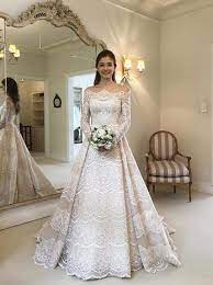 Modest Lace Bridal Gown Off The Shoulder Long Sleeves Wedding Dress Ow369 Wedding Dresses Wedding Dress Long Sleeve Wedding Dresses Lace