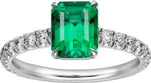 Iconique bague cartier solitaire 1895. Crn4763200 Solitaire 1895 Platinum Emerald Diamonds Cartier