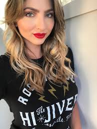 Jamie Lynn Pearce-Allen looking stunning in her new tee! Check out our  store at www.thehijivers.com/shop for our new EP, logo tees, patches and  more ⚡️