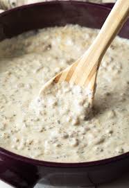 Image result for sausage gravy biscuits
