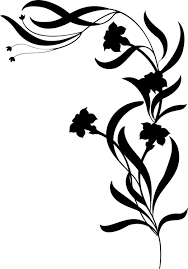 Clip Art Flower Decorative Borders Silhouette Floral Design How To Draw A Flower Png Silhouette Png D Silhouette Clip Art Flower Silhouette Silhouette Images