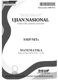 Soal un matematika smp 2019. Berbagi Dan Belajar Bocoran Soal Un Matematika Smp 2019